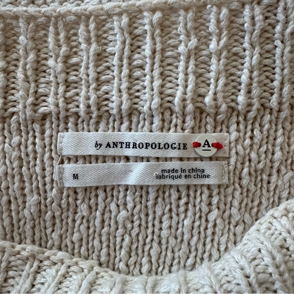 Anthropologie Ronita Sweater Tee Ivory Size M - Picture 12 of 15